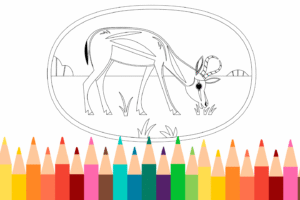Antelope Coloring Page