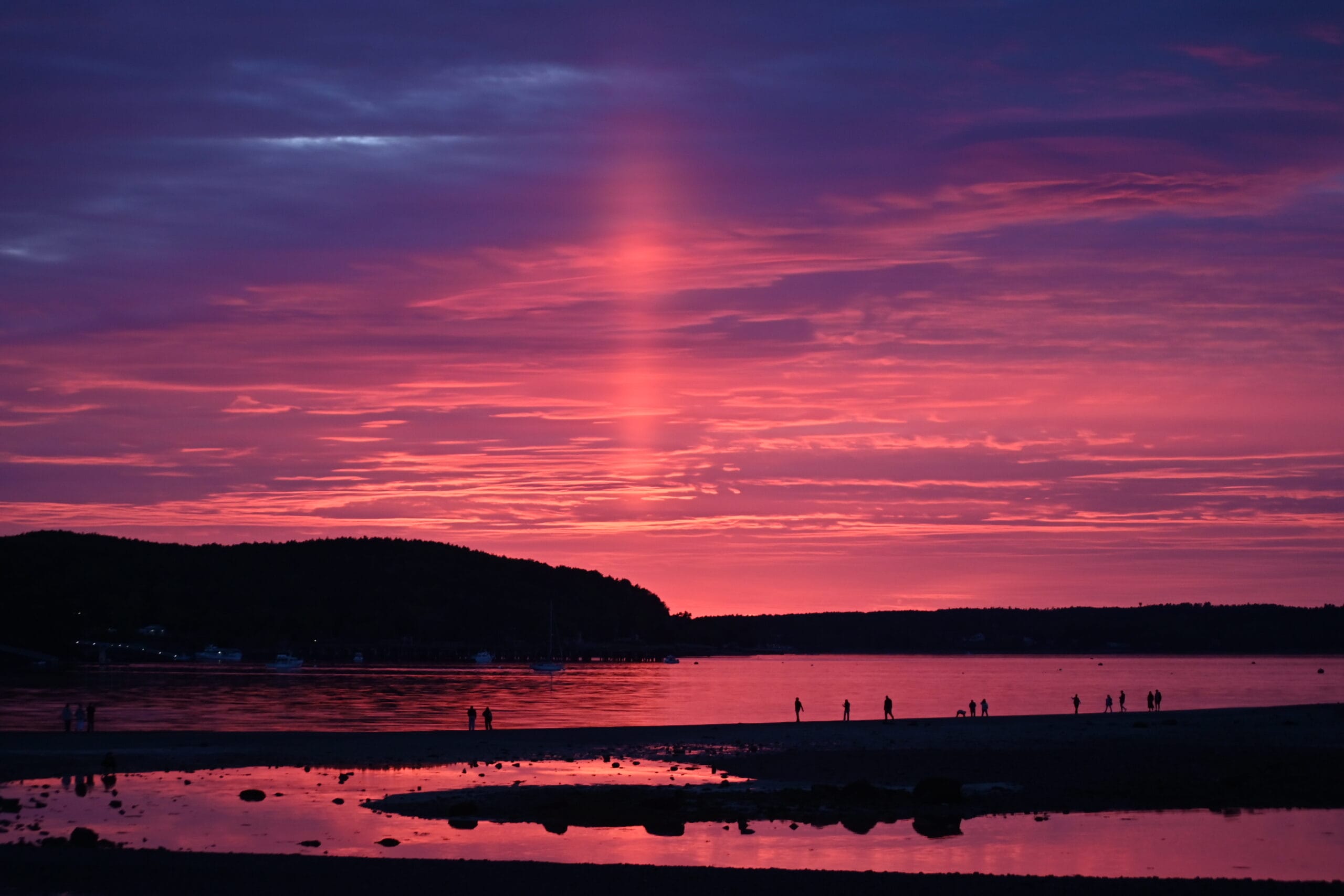 vivid pink sunset
