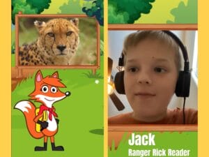 Scarlett Fox answering question about cheetahs submitted by Jack