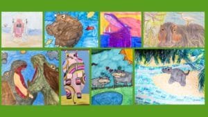 collection of hippo drawings from children for Zoobooks
